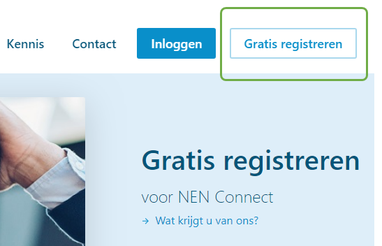 NEN Connect Button gratis registreren