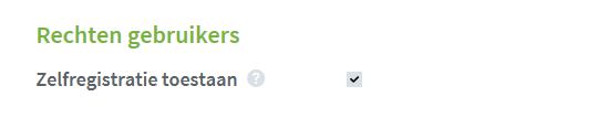 NEN Connect zelfregistratie toestaan